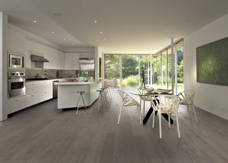 Дуб Дождь (Haze) Однополосный, Матовый Лак, Брашированный, Фаски