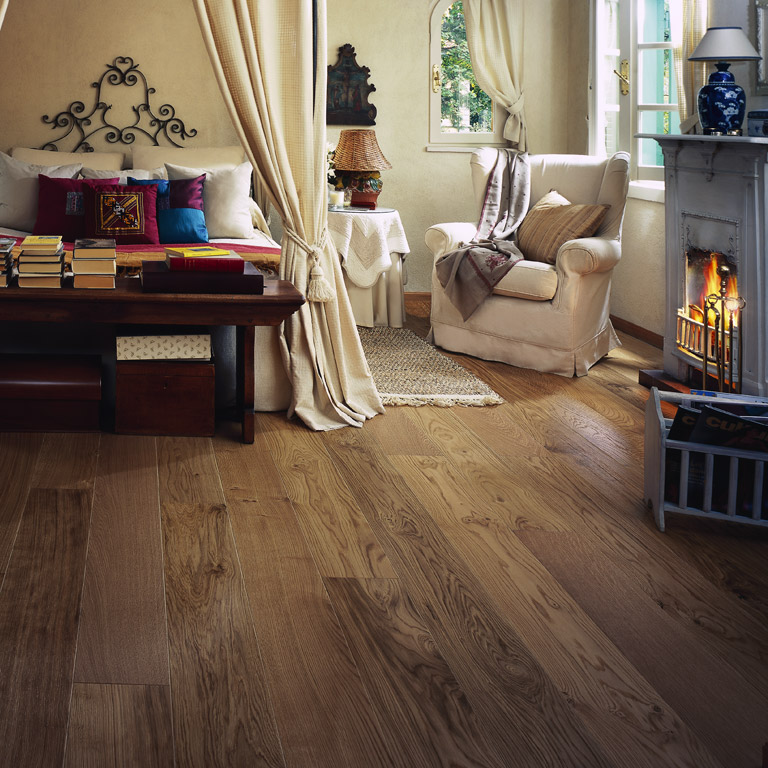 Дуб Корнвол (Cornwall) Однополосный, Матовый Лак, Брашированный, Фаски