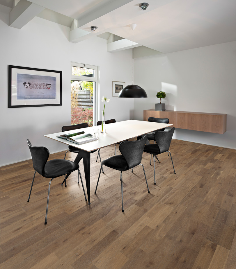 Дуб Гранит (Granite), Двухполосный, Матовый Лак, Брашированный 