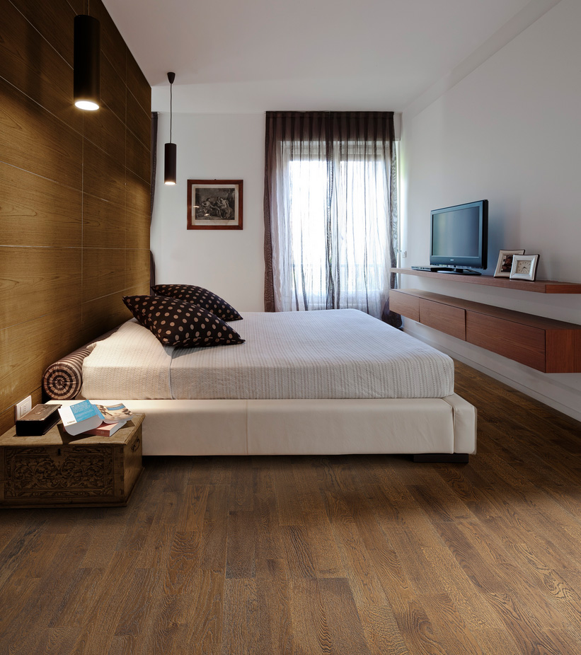  Дуб Ядро (Kernel) Двухполосный, Матовый Лак, Брашированный