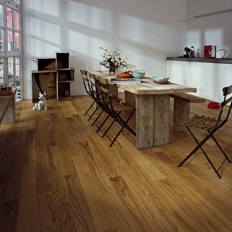 Дуб Сахар (Sugar) Однополосный, Сатиновый Лак, Фаски