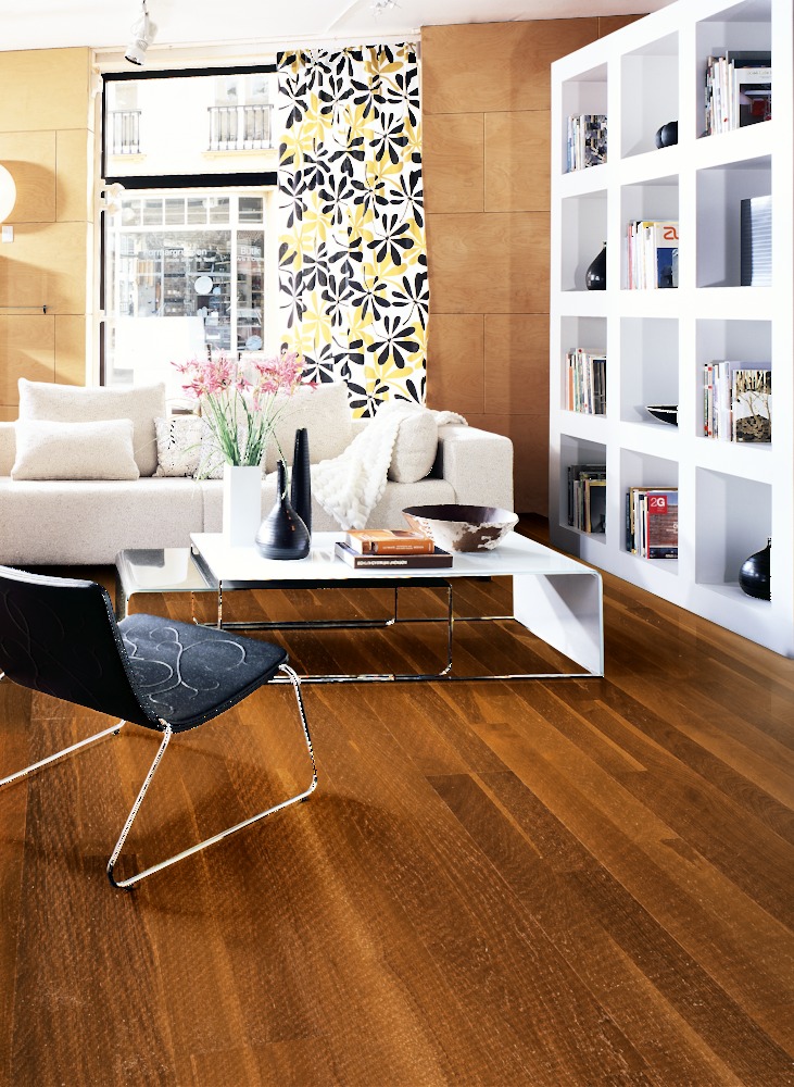 Дуб Мускат (Nutmeg) Двухполосный, Сатиновый Лак