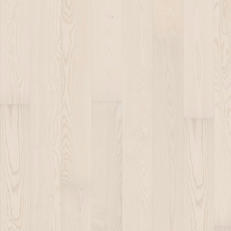 Паркетная доска Kahrs Ясень Воздух (Air), Однополосная, Ультраматовый лак белый