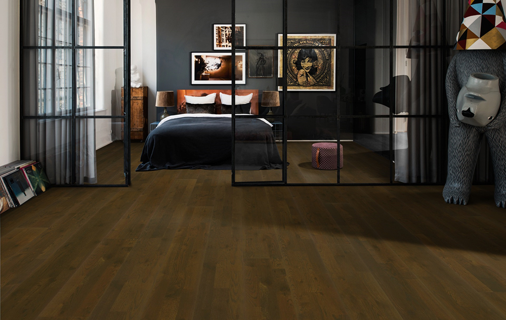 Дуб Брауни (Brownie) Трехполосный, Матовый Лак